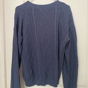 Women’s Blue Cable Knit Sweater